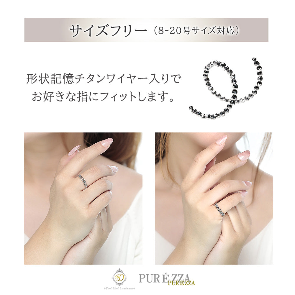 純プラチナ（Pt999） サイズフリー リング  形状記憶 ワイヤー 8-20号 女性用 ring pure platinum pt999  for woman 品質保証書のコピー