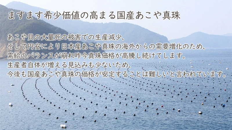 日本製宇和島産あこや花珠真珠　血行改善パール磁気ネックレス